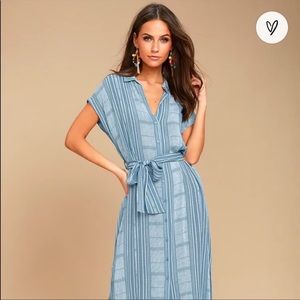 Lulus I'm the one blue and white striped